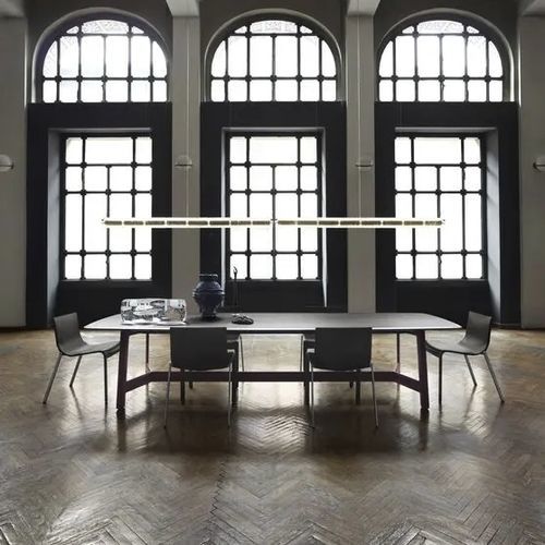 Chaise contemporaine - MJNA - B&B Italia - d'intérieur / en cuir / avec piètement en acier