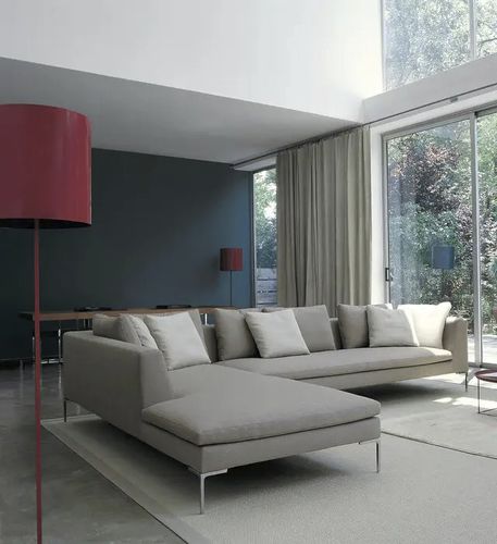 Canapé contemporain - CHARLES LARGE - B&B Italia - en tissu / en cuir / à coussins