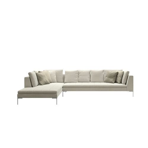 Canapé contemporain - CHARLES LARGE CARRÉ - B&B Italia - en tissu / en textile / en cuir