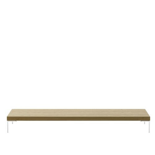Table basse contemporaine - CHARLES - B&B Italia - en bois / avec piètement en métal / rectangulaire