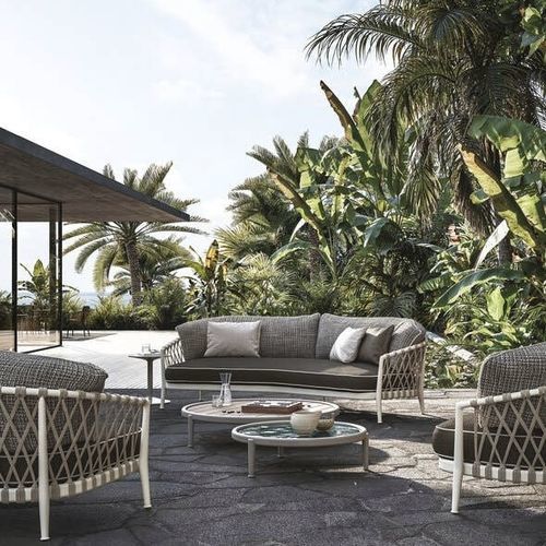 Canapé contemporain - ERICA - B&B Italia - de jardin / en tissu / avec accoudoirs