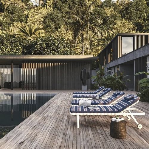 Bain de soleil contemporain - ERICA - B&B Italia - en tissu / en polypropylène / aluminium