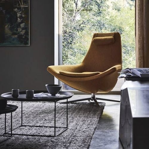 Fauteuil contemporain - METROPOLITAN - B&B Italia - en tissu / en cuir / en aluminium