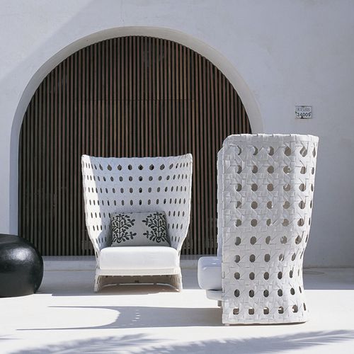 Fauteuil contemporain - Canasta - B&B Italia - en tissu / en acier peint / en aluminium peint
