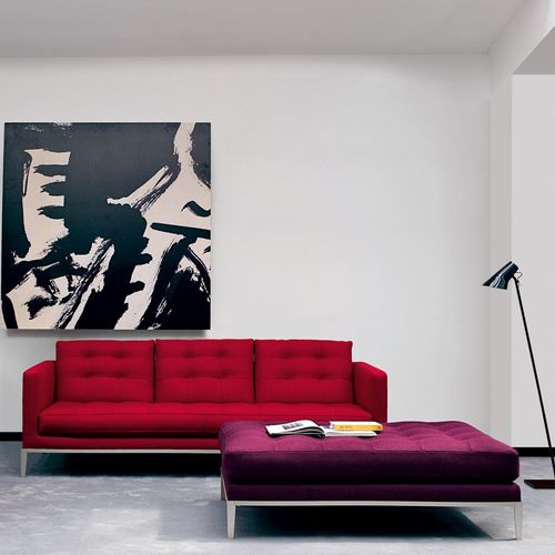 Canapé contemporain - Ac Lounge - B&B Italia - en tissu / en cuir / avec accoudoirs