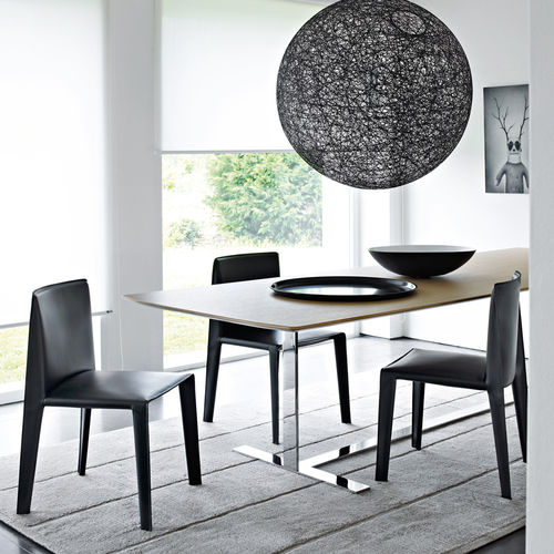 Chaise contemporaine - Doyl - B&B Italia - d'intérieur / en cuir / avec piètement en acier