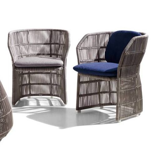 Chaise contemporaine - Canasta '13 - B&B Italia - d'extérieur / en tissu / en acier