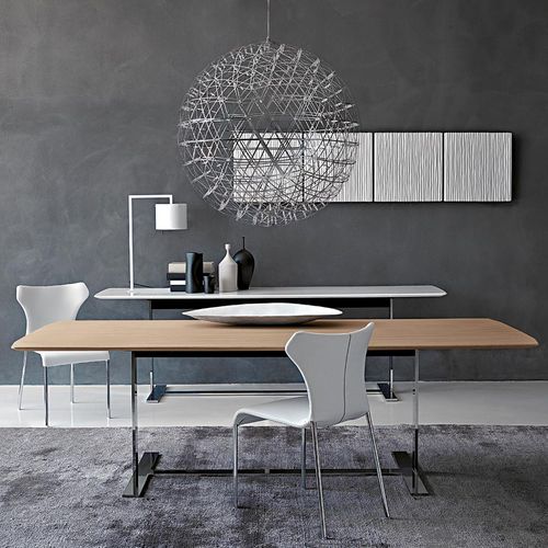 Table contemporaine - Eileen - B&B Italia - en MDF / en placage de bois / en marbre