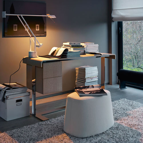 Meuble secrétaire contemporain - Eileen - B&B Italia - en placage de bois / en cuir / en acier