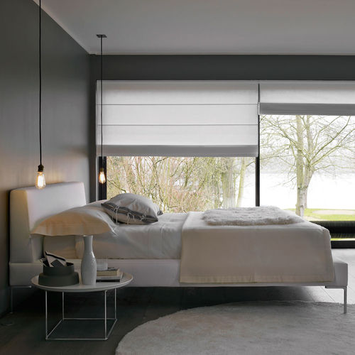 Lit double - Charles - B&B Italia - contemporain / tapissé / avec tête de lit