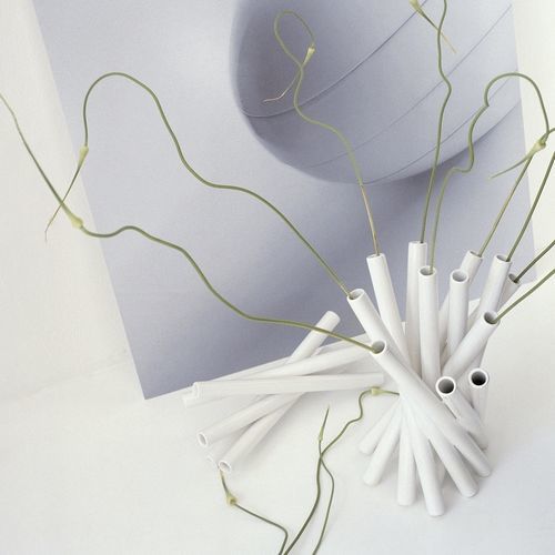 Vase contemporain - Bunch - B&B Italia - en céramique / par Naoto Fukasawa / blanc