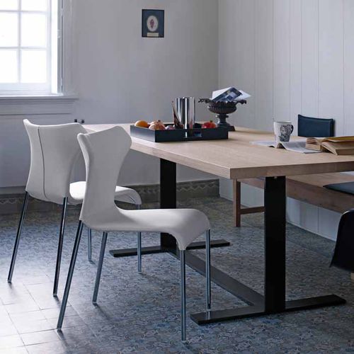 Chaise contemporaine - Papilio - B&B Italia - d'intérieur / en tissu / en cuir