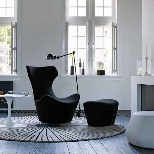 Fauteuil contemporain - Grande Papilio - B&B Italia - en tissu / en cuir / en acier