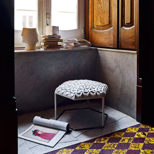 Ottoman contemporain - Hive - B&B Italia - en cuir / en tôle d'acier / en thermoplastique