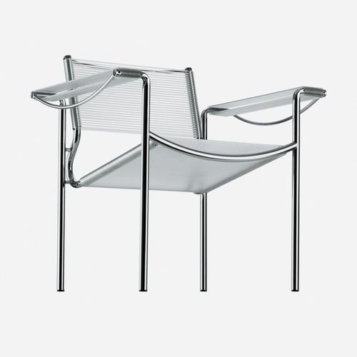 Fauteuil contemporain - SPAGHETTI / 109 - ALIAS - en cuir / en PVC / en acier chromé