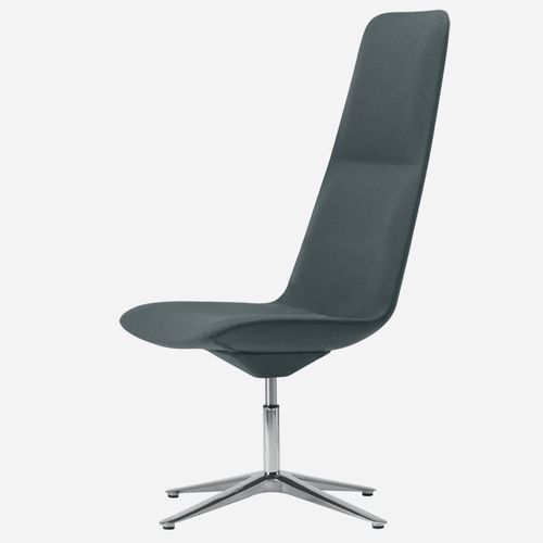 Chaise de conférence d'intérieur - SLIM HIGH 4 / 812  - ALIAS - en tissu / en cuir / avec piètement en fonte d'aluminium
