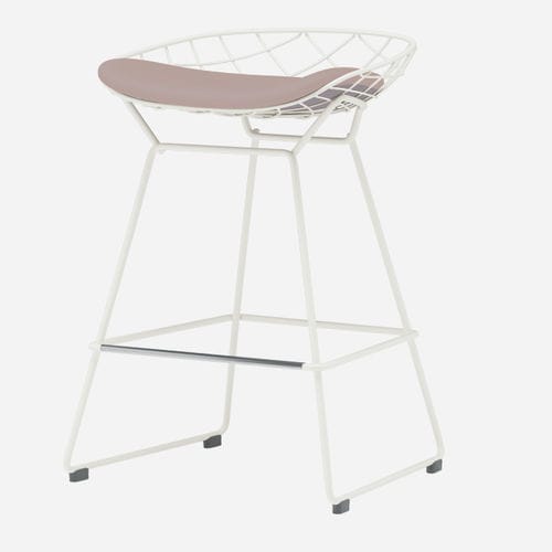 Tabouret contemporain - KOBI / N02_O - ALIAS - en tissu / en simili cuir / avec piètement en acier