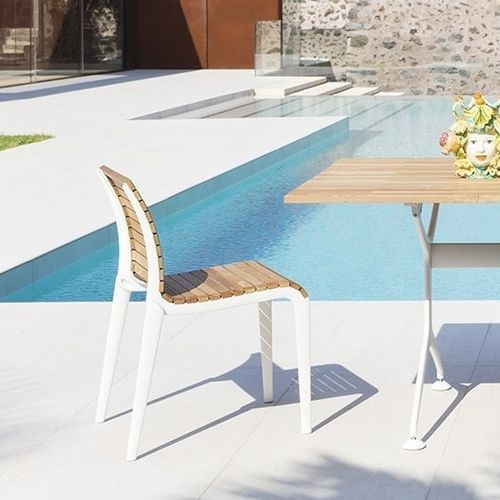 Chaise contemporaine - M20_O - ALIAS - d'extérieur / en frêne / en teck
