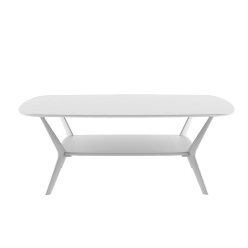Table basse contemporaine - BIPLANE XS / B04_O - ALIAS - en pierre / en acrylique / avec piètement en fonte d'aluminium