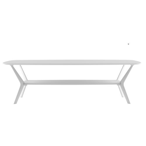 Table basse contemporaine - BIPLANE XS / B06_O - ALIAS - en pierre / en acrylique / avec piètement en fonte d'aluminium