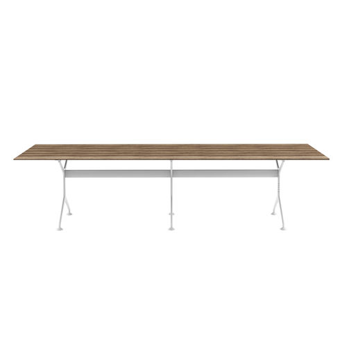 Table contemporaine - M25_O - ALIAS - en frêne / en teck / avec piètement en fonte d'aluminium