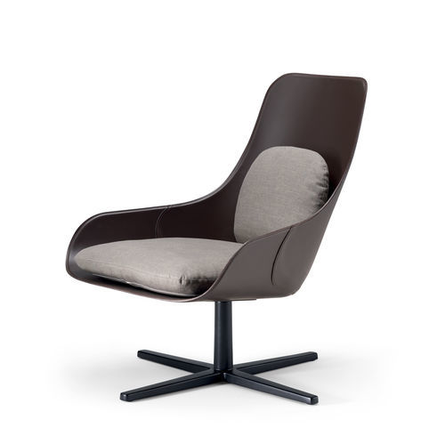 Fauteuil contemporain - VIOLON / R02 - ALIAS - en tissu / en cuir / avec revêtement amovible