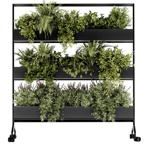 Jardin vertical sur roulettes - ALINE WORK / J16 - ALIAS - en végétaux vivants / sur mesure / naturel