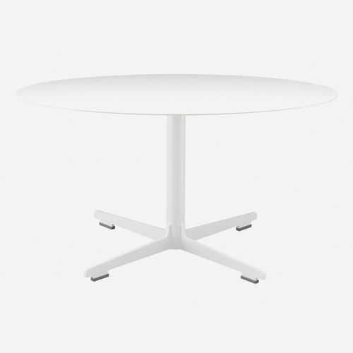 Table contemporaine - CROSS / 573_O - ALIAS - en pierre / en acrylique / avec piètement en acier laqué