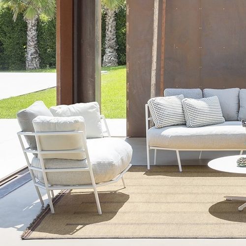 Fauteuil contemporain - DEHORS / 370_O - ALIAS - en tissu / en acier / déhoussable