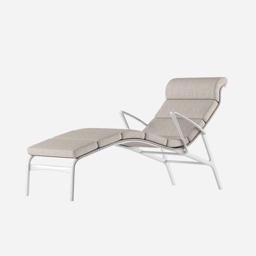 Bain de soleil contemporain - LONGFRAME SOFT / 415_O - ALIAS - en tissu / en simili cuir / en fonte d'aluminium