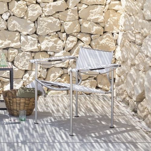 Chaise contemporaine - GREEN / 209_O - ALIAS - de jardin / en résille polyester / avec piètement en acier inoxydable