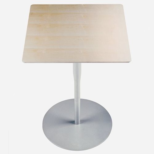 Table bistrot contemporaine - ATLAS / E - ALIAS - en stratifié / en placage de bois / aluminium