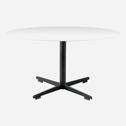 Table basse contemporaine - CROSS / 573 - ALIAS - en stratifié / avec piètement en acier laqué / ronde