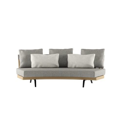 Canapé contemporain - E LA NAVE VA / 02D - ALIAS - en tissu / en cuir / avec accoudoirs