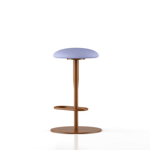 Tabouret de bar contemporain - ATLAS / 756 - ALIAS - en tissu / avec piètement en acier / piètement central