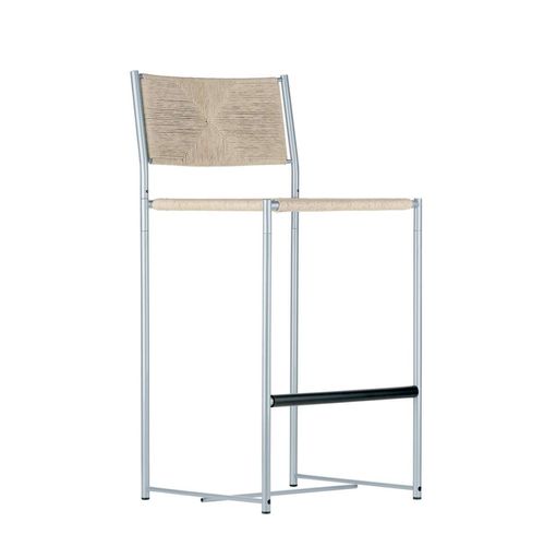 Chaise de bar contemporaine - PALUDIS / 151  - ALIAS - d'intérieur / en paille / avec piètement en acier laqué