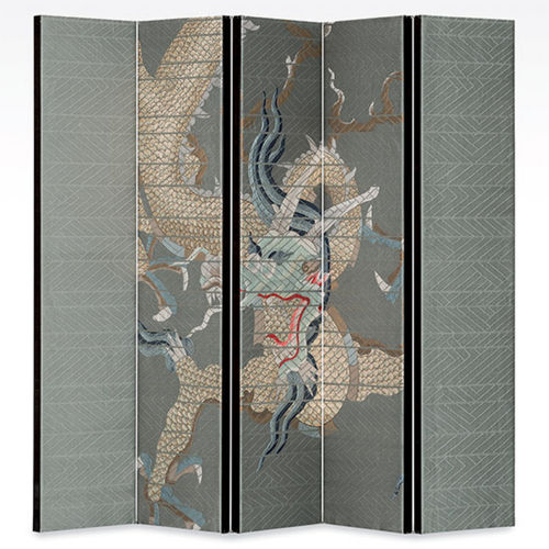 Paravent contemporain - Giorgio Armani Casa - en érable / en tissu / en cuir