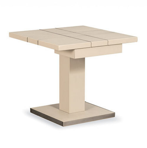 Table de chevet contemporaine - JAMES - Giorgio Armani Casa - en cuir / carrée / avec tiroir