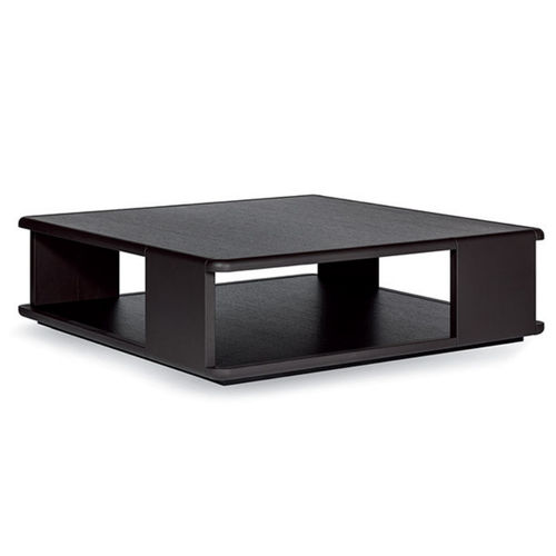 Table basse contemporaine - GARI - Giorgio Armani Casa - en cuir / en chêne / carrée