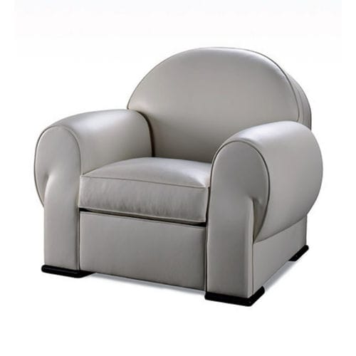 Fauteuil club classique - EMILE - Giorgio Armani Casa - en cuir