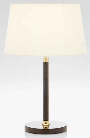 Lampe de table - ELOISE - Giorgio Armani Casa - en tissu / en cuir / en noyer