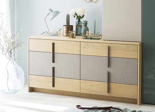 Commode contemporaine - AMBIANCE POUDREE - Mobalpa - en chêne / non spécifié