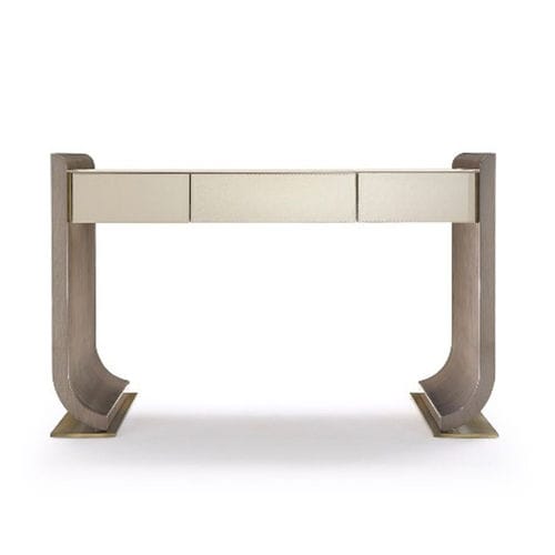 Coiffeuse contemporaine - VENDÔME - HUGUES CHEVALIER - en bois / en métal / en cuir