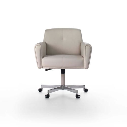 Chaise de bureau contemporaine - HAUSSMANN - HUGUES CHEVALIER - d'intérieur / en tissu / en cuir
