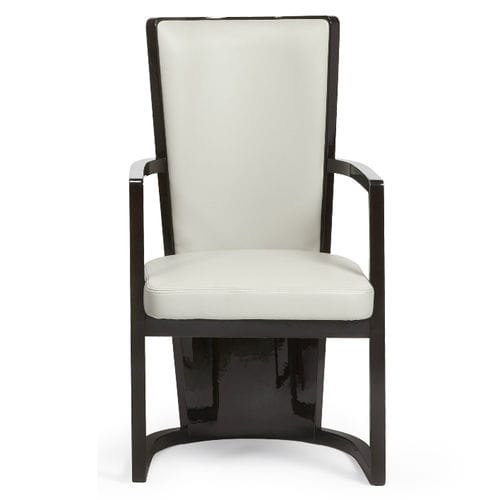 Chaise de salle à manger contemporaine - WIEBE  - HUGUES CHEVALIER - d'intérieur / en cuir / bois
