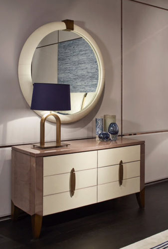 Commode contemporaine - VENDÔME - HUGUES CHEVALIER - en chêne / en métal / en cuir