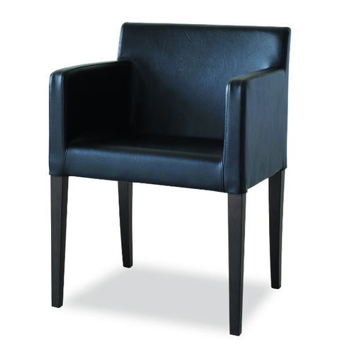 Fauteuil classique - GOSSIP - Airnova - en cuir / en hêtre / bridge