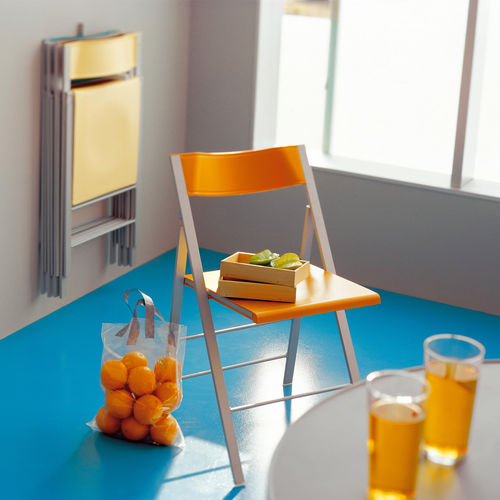 Chaise contemporaine - POCKET - Airnova - d'intérieur / en métal / tapissée