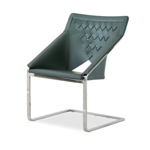 Chaise contemporaine - CRISS CROSS - Airnova - d'intérieur / en cuir / avec piètement en métal