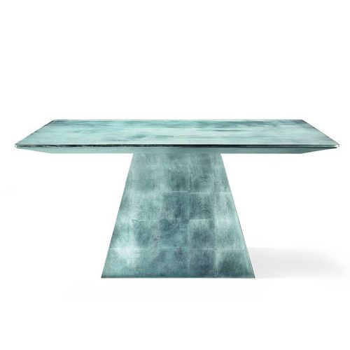 Table contemporaine - HALLEY - Q - Airnova - en verre / en marbre / en Corian®